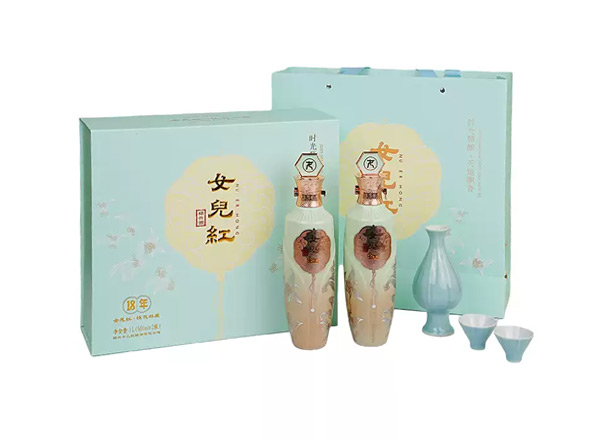 南昌黄酒回收女儿红18年黄酒十八年桂花林藏老酒500ml*2礼盒装行情价格