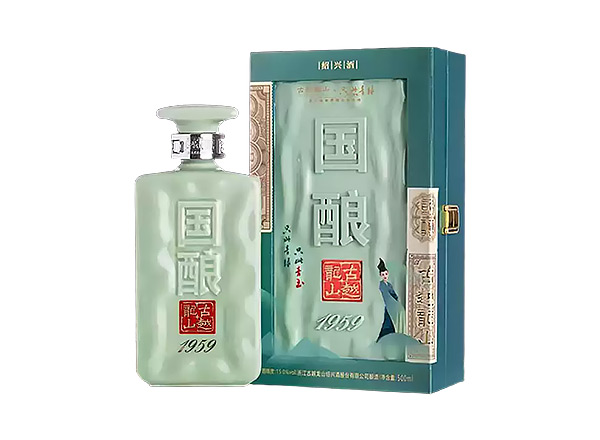南昌古越龙山黄酒回收国酿1959青玉只此青绿联名款二十年陈酿黄酒礼盒行情价格