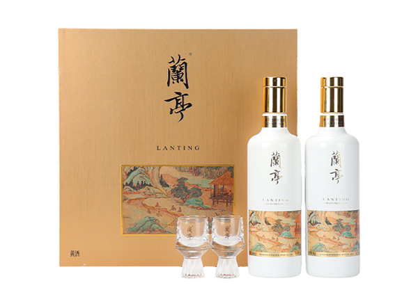 南昌会稽山兰亭黄酒回收国潮兰亭500ml*2礼盒装行情价格